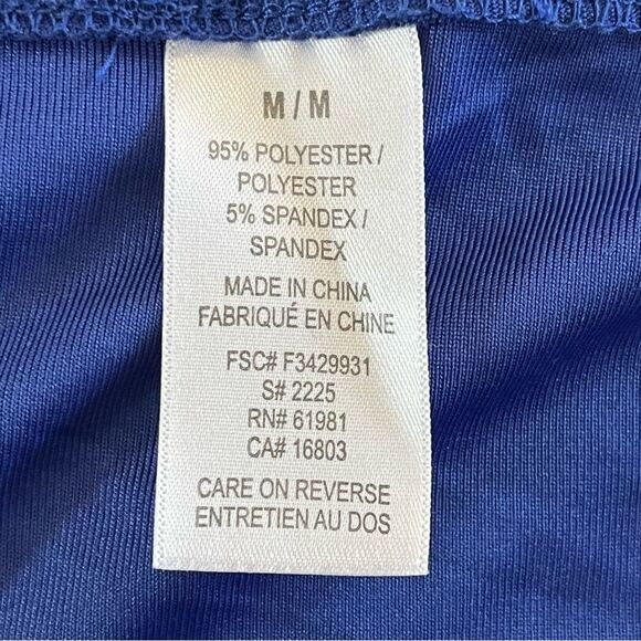 Avon Products Royal Blue Convertible Halter Wrap Blouse Size Medium - Picture 9 of 10